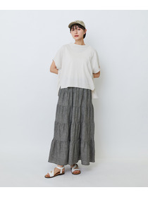 【LOISIR】【MTサイズ有り】イージーティアードスカート 詳細画像 ネイビー 8