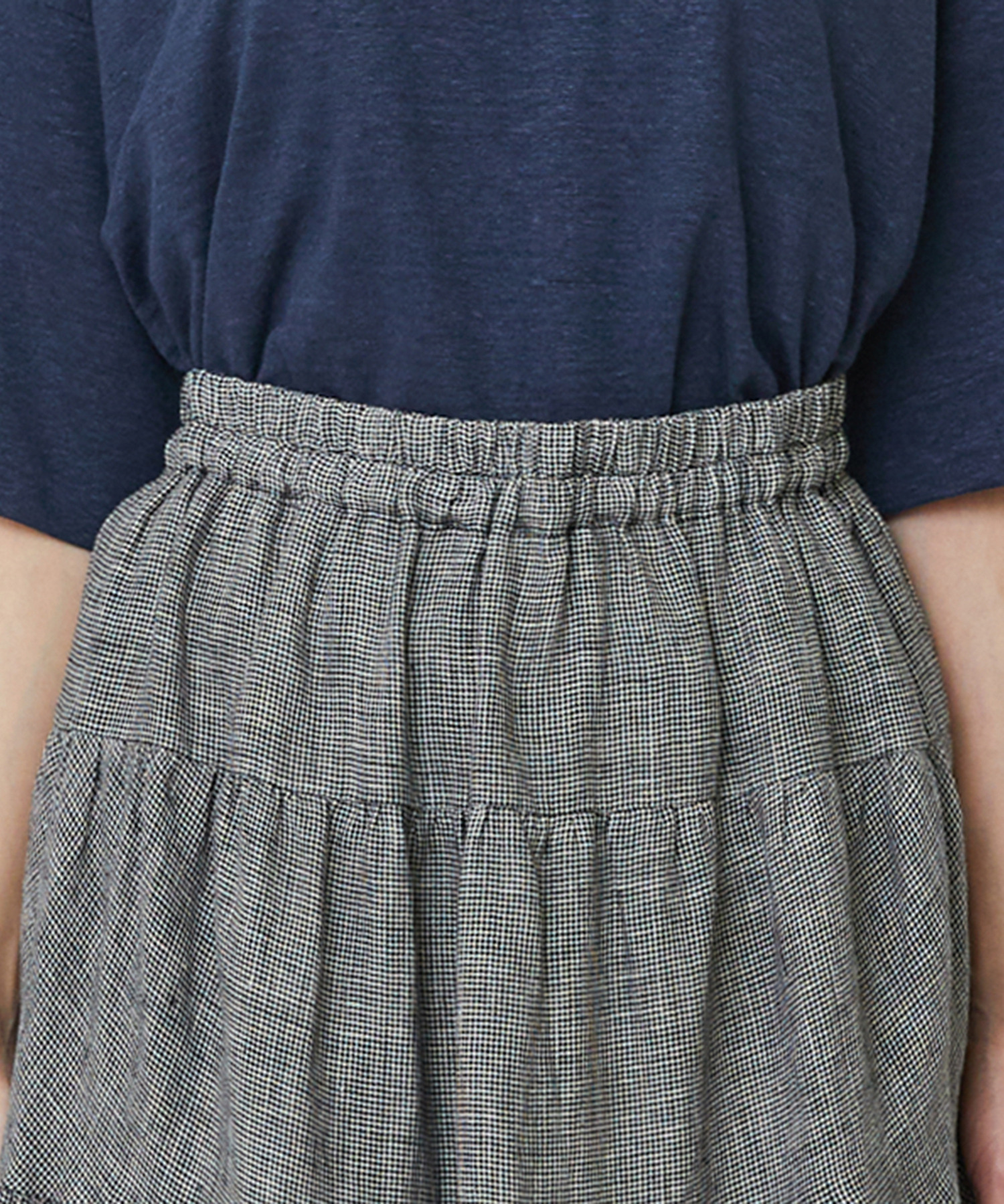 【LOISIR】【MTサイズ有り】イージーティアードスカート 詳細画像 ネイビー 18