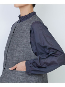 【LOISIR】バンブーリネンベスト 詳細画像 グレー 10