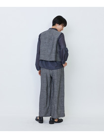 【LOISIR】バンブーリネンベスト 詳細画像 グレー 4