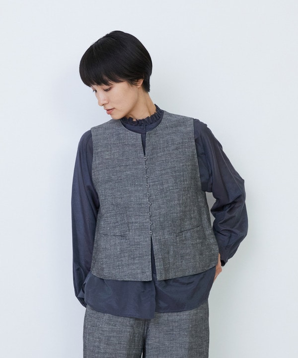 【LOISIR】バンブーリネンベスト