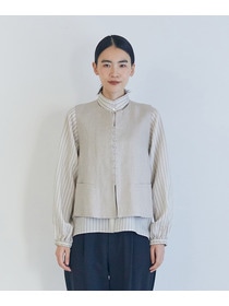 【LOISIR】リネンツイルベスト 詳細画像 キナリ 4