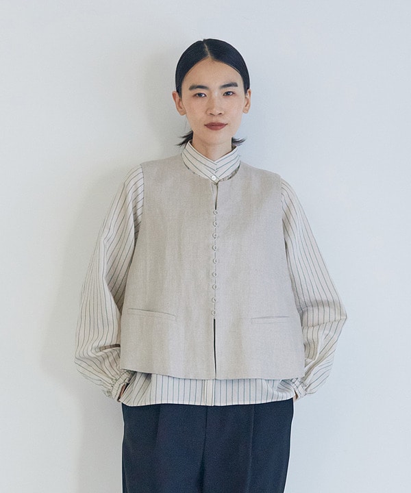 【LOISIR】リネンツイルベスト