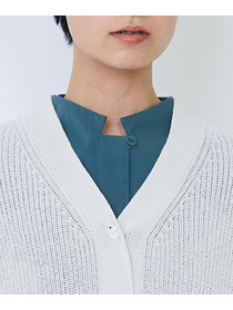 【LOISIR】エステル和紙片畦編みカーディガン 詳細画像 ネイビー 14