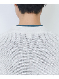 【LOISIR】エステル和紙片畦編みカーディガン 詳細画像 ネイビー 15