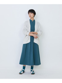 【LOISIR】エステル和紙片畦編みカーディガン 詳細画像 ネイビー 4