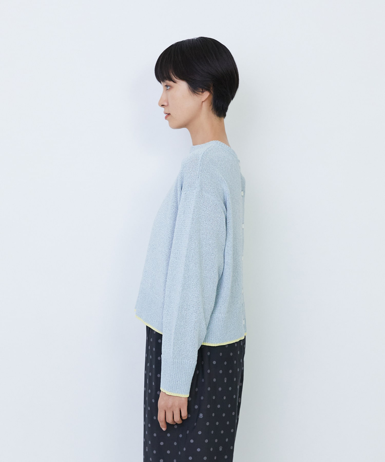 【LOISIR】【2WAY】エステル和紙撚り杢天竺カーディガン 詳細画像 ベージュ系その他 13