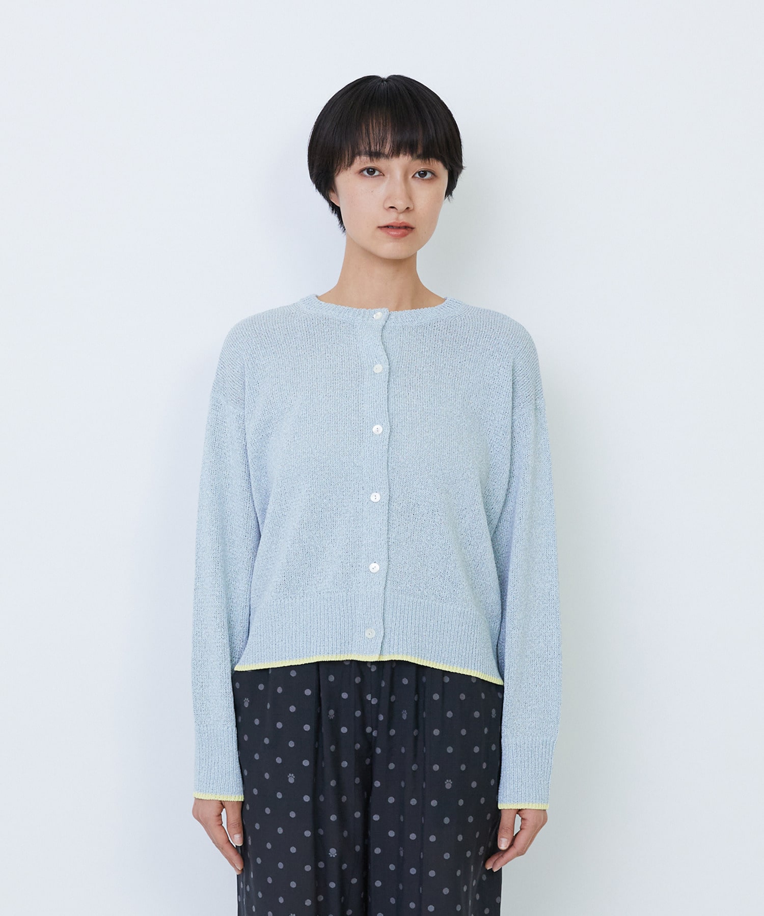 【LOISIR】【2WAY】エステル和紙撚り杢天竺カーディガン 詳細画像 ベージュ系その他 9