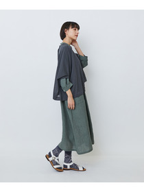 【LOISIR】【2WAY】エステル和紙天竺ケープライクカーディガン 詳細画像 グレー 10