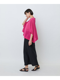 【LOISIR】【2WAY】エステル和紙天竺ケープライクカーディガン 詳細画像 グレー 13