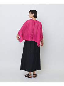 【LOISIR】【2WAY】エステル和紙天竺ケープライクカーディガン 詳細画像 グレー 16