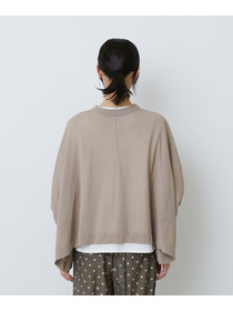 【LOISIR】【2WAY】エステル和紙天竺ケープライクカーディガン 詳細画像 グレー 19