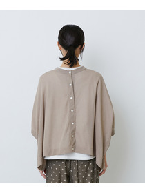 【LOISIR】【2WAY】エステル和紙天竺ケープライクカーディガン 詳細画像 グレー 22