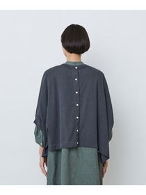 【LOISIR】【2WAY】エステル和紙天竺ケープライクカーディガン 詳細画像 グレー 28