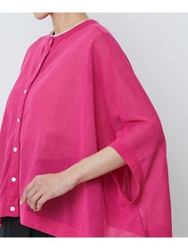 【LOISIR】【2WAY】エステル和紙天竺ケープライクカーディガン 詳細画像 グレー 37