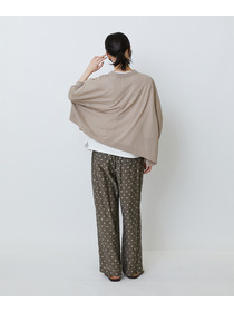 【LOISIR】【2WAY】エステル和紙天竺ケープライクカーディガン 詳細画像 グレー 4