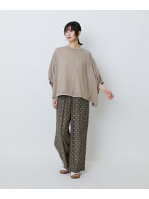 【LOISIR】【2WAY】エステル和紙天竺ケープライクカーディガン 詳細画像 グレー 5