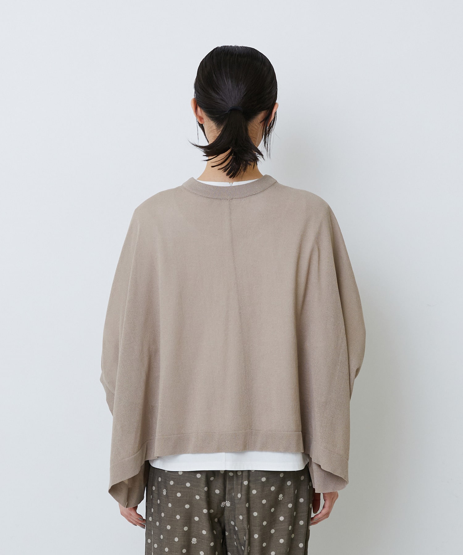 【LOISIR】【2WAY】エステル和紙天竺ケープライクカーディガン 詳細画像 グレー 19