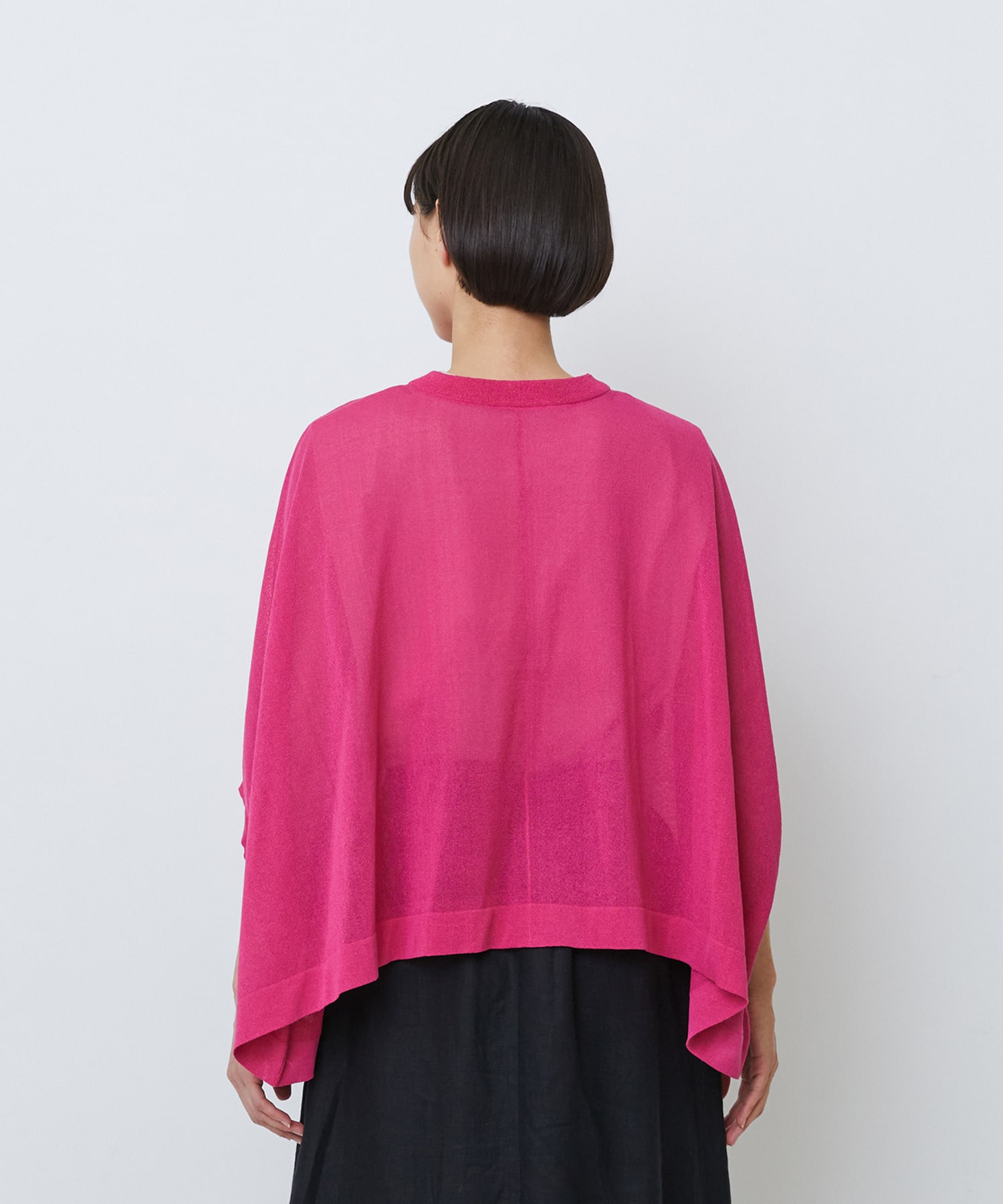 【LOISIR】【2WAY】エステル和紙天竺ケープライクカーディガン 詳細画像 グレー 31