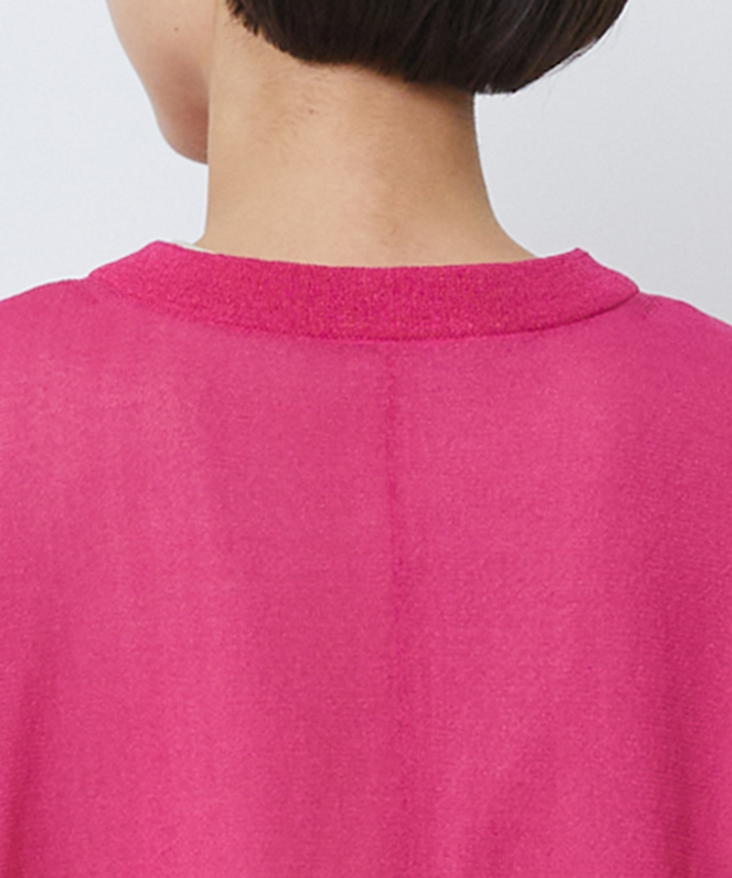 【LOISIR】【2WAY】エステル和紙天竺ケープライクカーディガン 詳細画像 グレー 36