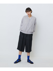 【LOISIR】コットンリネンダブルジャカードカーディガン 詳細画像 ブラック 2