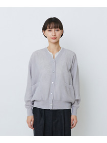 【LOISIR】コットンリネンダブルジャカードカーディガン 詳細画像 ブラック 9