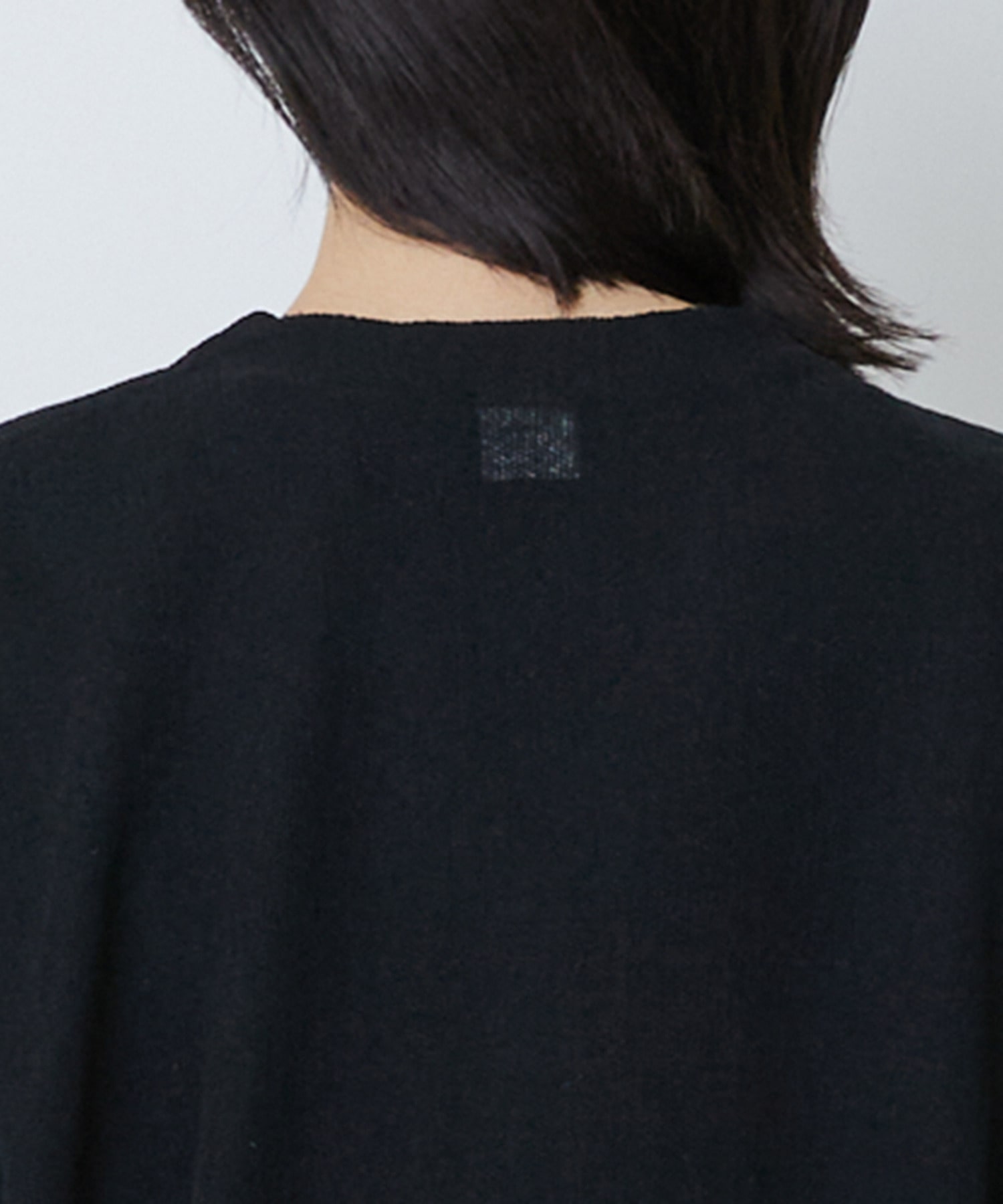 【LOISIR】コットンリネンダブルジャカードカーディガン 詳細画像 ブラック 16