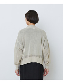 【LOISIR】エステル和紙透かし柄カーディガン 詳細画像 ベージュ 10