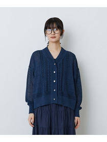 【LOISIR】エステル和紙透かし柄カーディガン 詳細画像 ベージュ 11