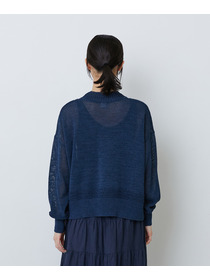 【LOISIR】エステル和紙透かし柄カーディガン 詳細画像 ベージュ 13