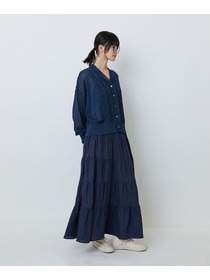 【LOISIR】エステル和紙透かし柄カーディガン 詳細画像 ベージュ 6