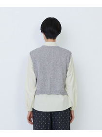 【LOISIR】【2WAY】エステル和紙撚り杢天竺ベスト 詳細画像 ブルー系その他 22