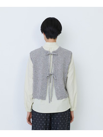 【LOISIR】【2WAY】エステル和紙撚り杢天竺ベスト 詳細画像 ブルー系その他 25