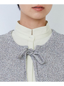 【LOISIR】【2WAY】エステル和紙撚り杢天竺ベスト 詳細画像 ブルー系その他 26