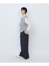 【LOISIR】【2WAY】エステル和紙撚り杢天竺ベスト 詳細画像 ブルー系その他 9