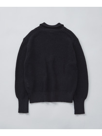 【LOISIR】エステル和紙片畦編みポロニット 詳細画像 オフホワイト 6