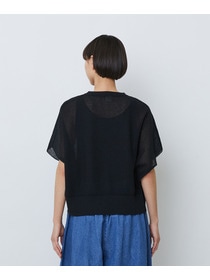 【LOISIR】コットンリネンダブルジャカードプルオーバー 詳細画像 ブラック 14