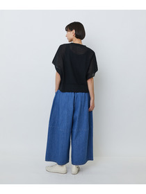 【LOISIR】コットンリネンダブルジャカードプルオーバー 詳細画像 ブラック 8