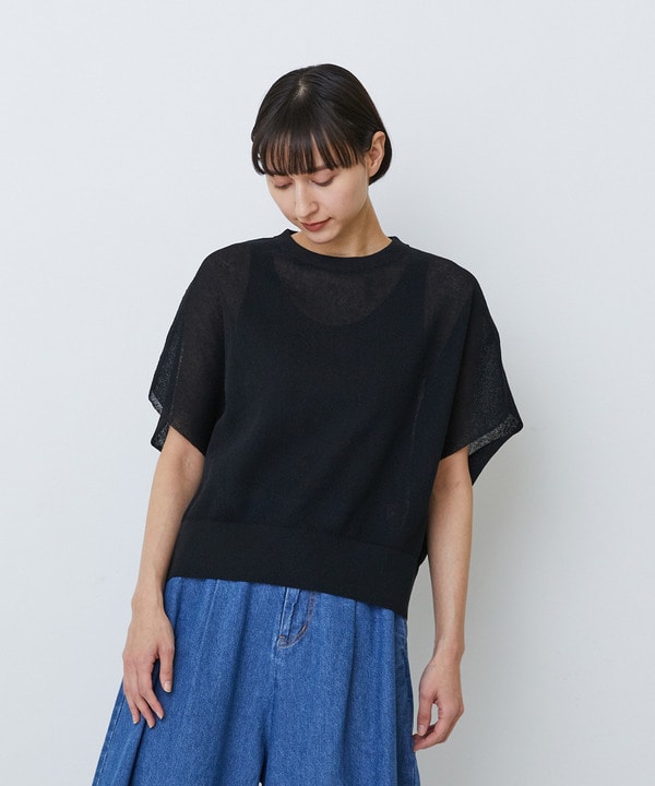 コットンリネンダブルジャカードプルオーバー 詳細画像 ブラック 1