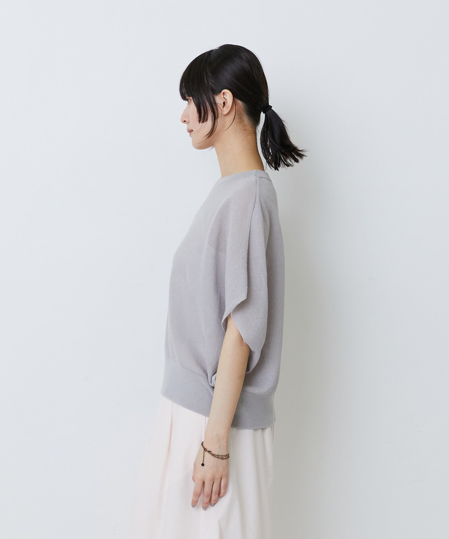 【LOISIR】コットンリネンダブルジャカードプルオーバー 詳細画像 ブラック 10