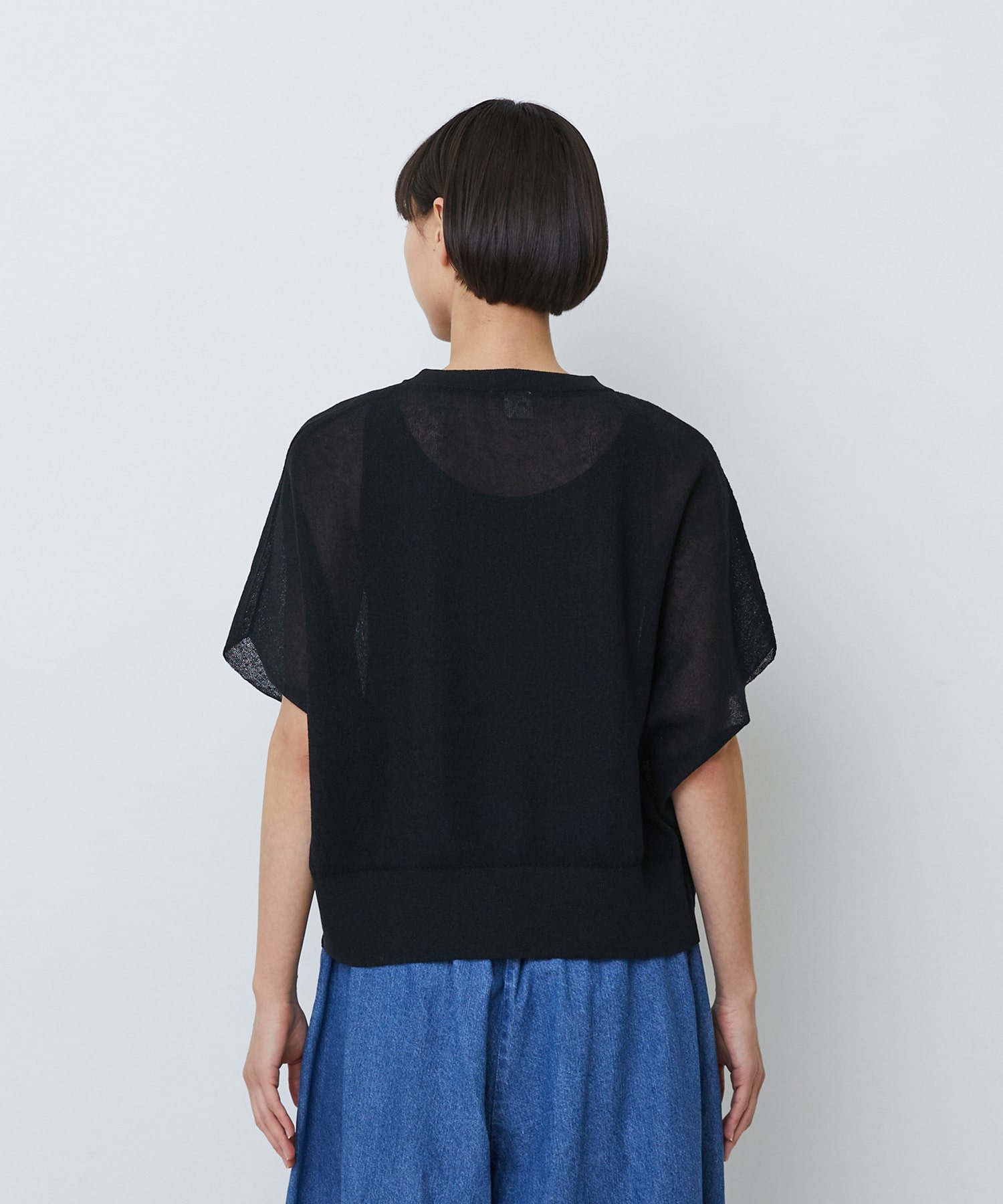 【LOISIR】コットンリネンダブルジャカードプルオーバー 詳細画像 ブラック 14