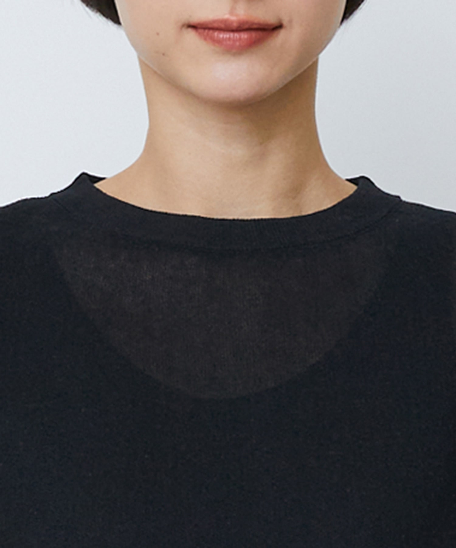 【LOISIR】コットンリネンダブルジャカードプルオーバー 詳細画像 ブラック 15