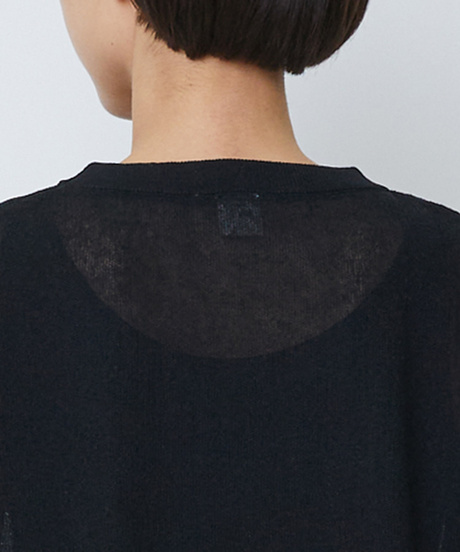 【LOISIR】コットンリネンダブルジャカードプルオーバー 詳細画像 ブラック 16