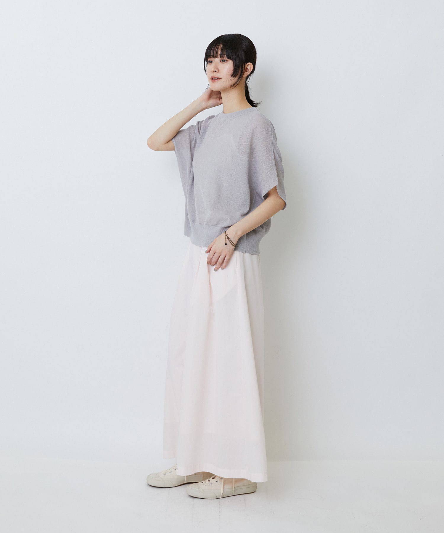 【LOISIR】コットンリネンダブルジャカードプルオーバー 詳細画像 ブラック 2