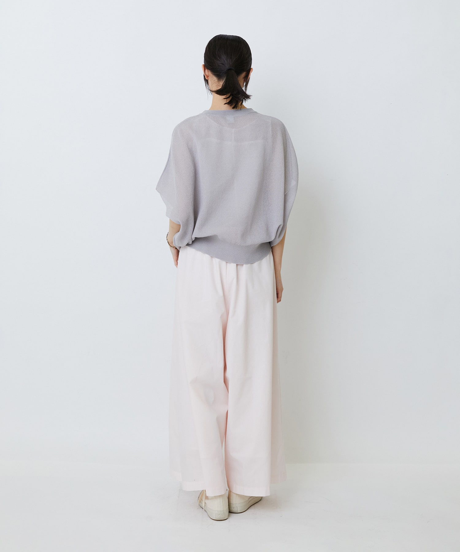 【LOISIR】コットンリネンダブルジャカードプルオーバー 詳細画像 ブラック 3