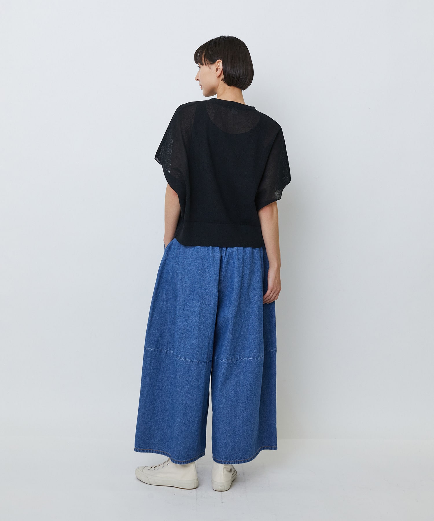 【LOISIR】コットンリネンダブルジャカードプルオーバー 詳細画像 ブラック 8