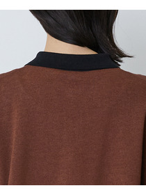 【LOISIR】和紙コットン天竺ポロニット 詳細画像 ブラウン 14