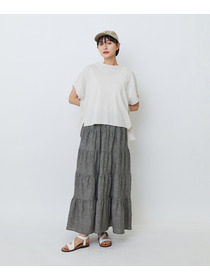 【LOISIR】和紙コットン天竺プルオーバー 詳細画像 ブラック 1