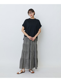 【LOISIR】和紙コットン天竺プルオーバー 詳細画像 ブラック 10