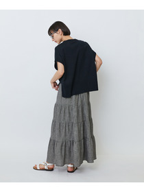 【LOISIR】和紙コットン天竺プルオーバー 詳細画像 ブラック 12